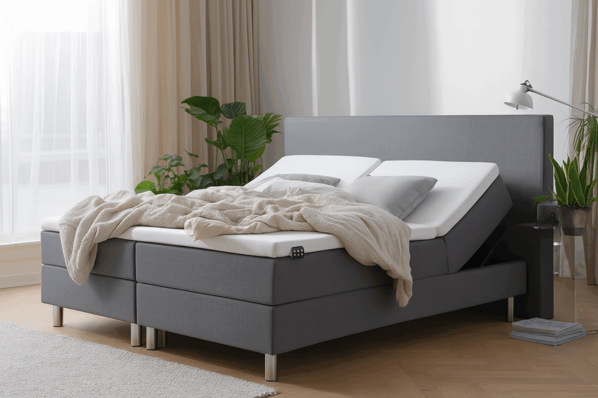 Ergo komfort bed 160:180×200 boxelevation-1 Ergo komfort bed 160/180x200 boxelevation - Billede 1