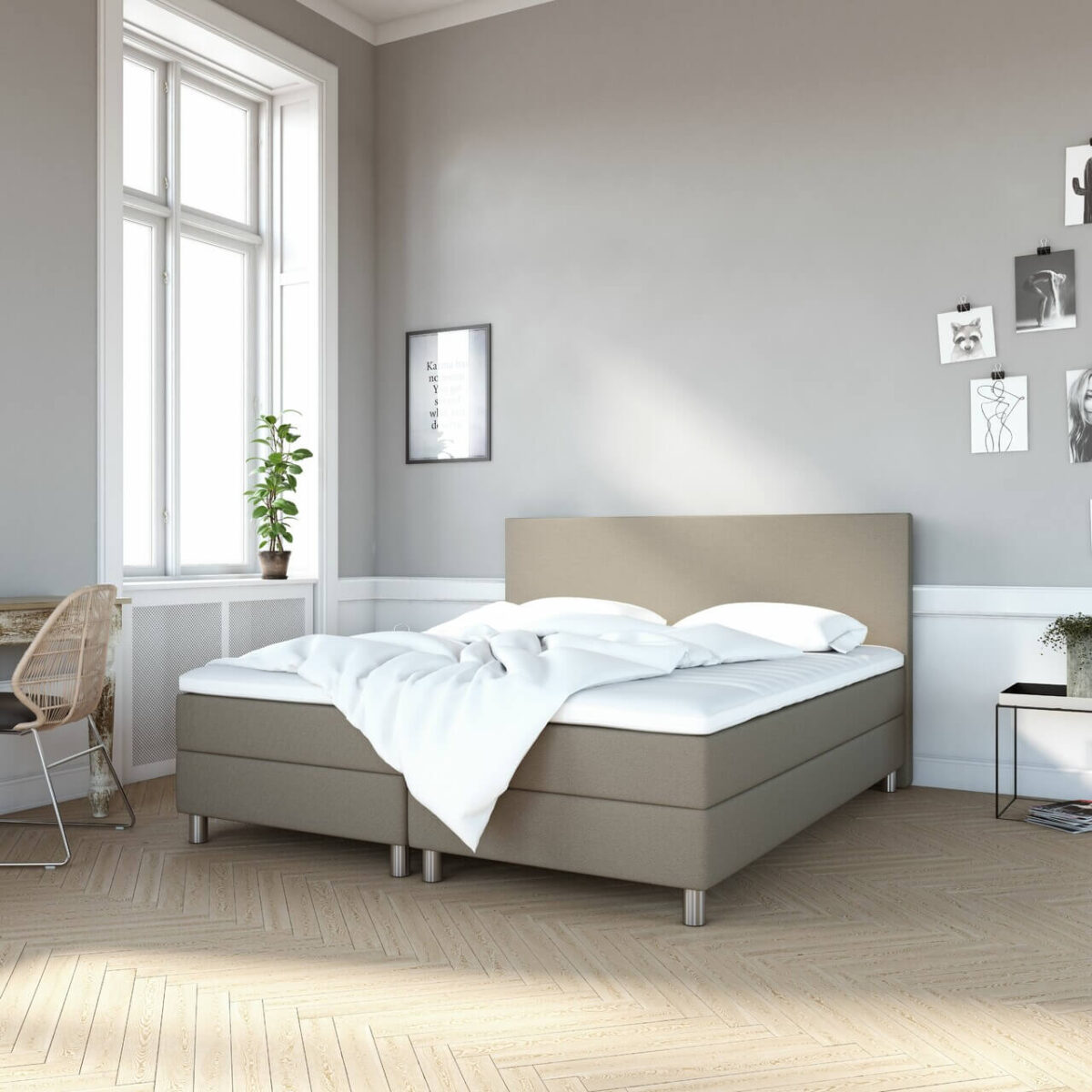 Garant-kontinental-beige-2 Classic Kontinental 180x200 - Billede 1