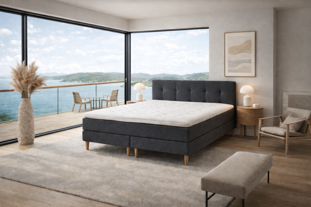 Vega-Continental-seng-med-gavl-model-trenset-fra-Sengebutikken-Sengeland